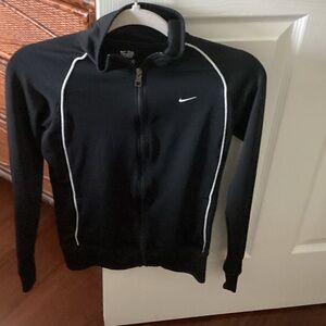 Nike Black and White Zip-Up Jacket